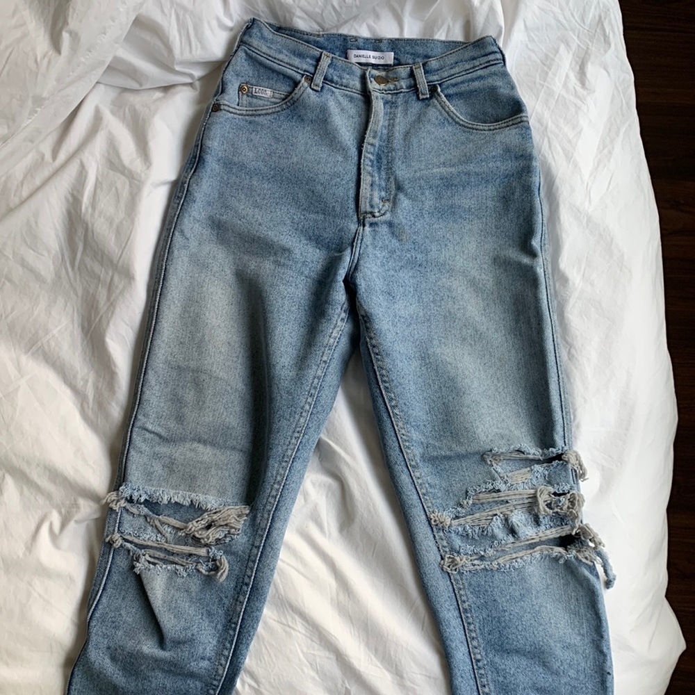 Danielle Guizio Lee Destroyed Vintage Jeans